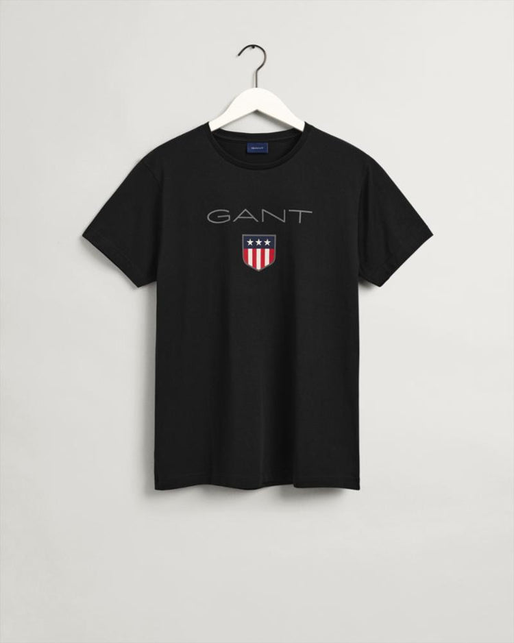 Gant Apparel Mens SHIELD SS T-SHIRT 5/BLACK