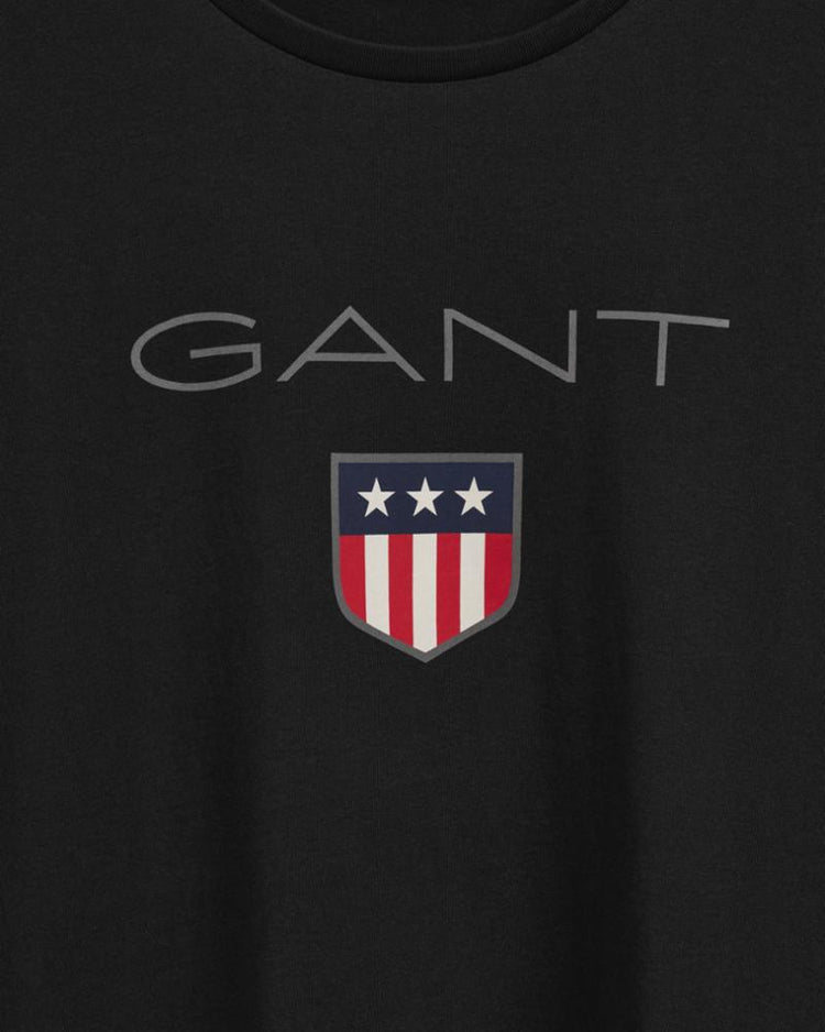 Gant Apparel Mens SHIELD SS T-SHIRT 5/BLACK