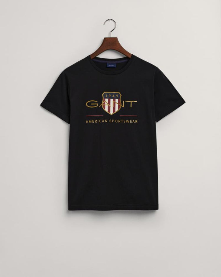 Gant Apparel Mens ARCHIVE SHIELD SS T-SHIRT 5/BLACK