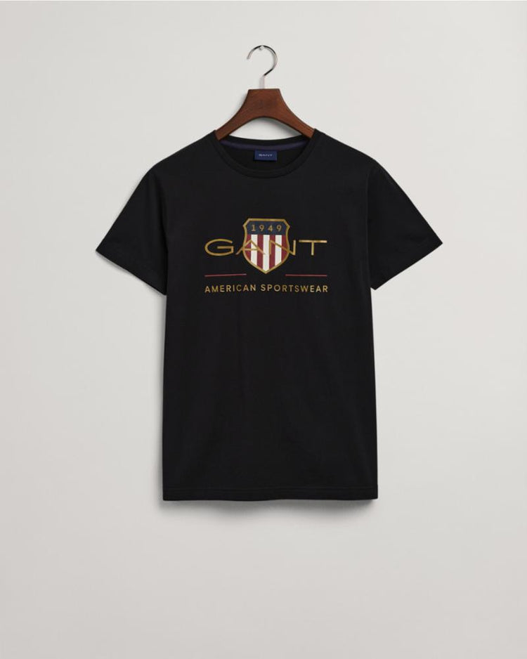Gant Apparel Mens ARCHIVE SHIELD SS T-SHIRT 5/BLACK