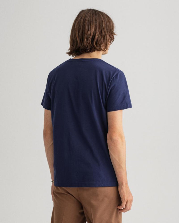 Gant Apparel Mens ARCHIVE SHIELD SS T-SHIRT 433/EVENING BLUE