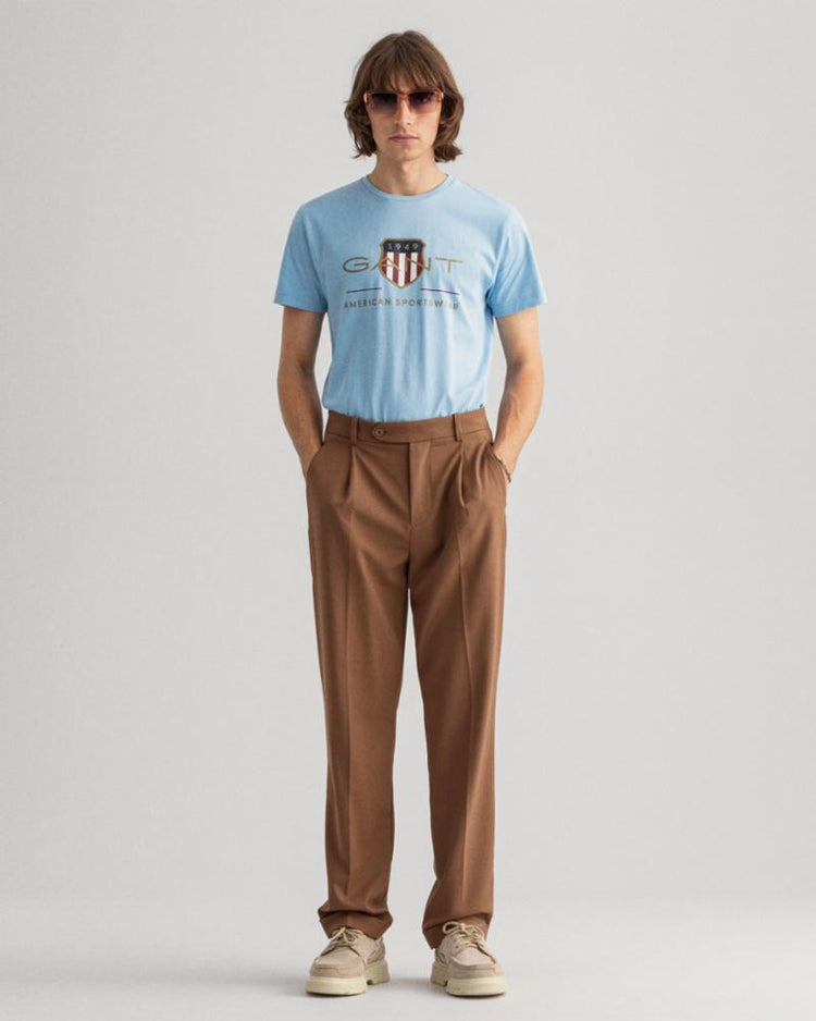 Gant Apparel Mens ARCHIVE SHIELD SS T-SHIRT 468/CAPRI BLUE