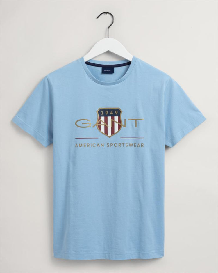 Gant Apparel Mens ARCHIVE SHIELD SS T-SHIRT 468/CAPRI BLUE