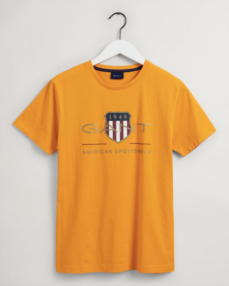 Gant Apparel Mens ARCHIVE SHIELD SS T-SHIRT 779/MEDAL YELLOW
