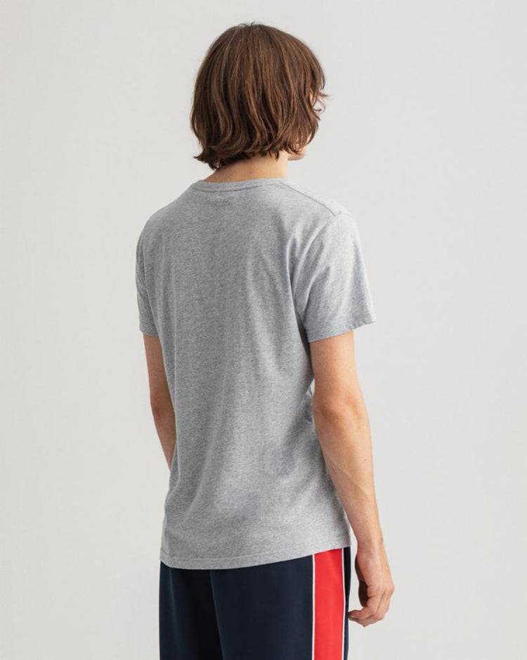 Gant Apparel Mens TIGER SS T-SHIRT 93/GREY MELANGE