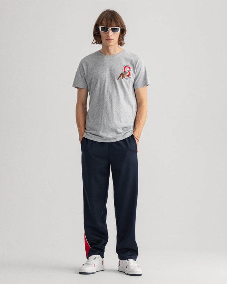 Gant Apparel Mens TIGER SS T-SHIRT 93/GREY MELANGE