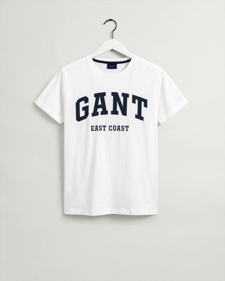 Gant Apparel Mens MD. GANT SS T-SHIRT 110/WHITE