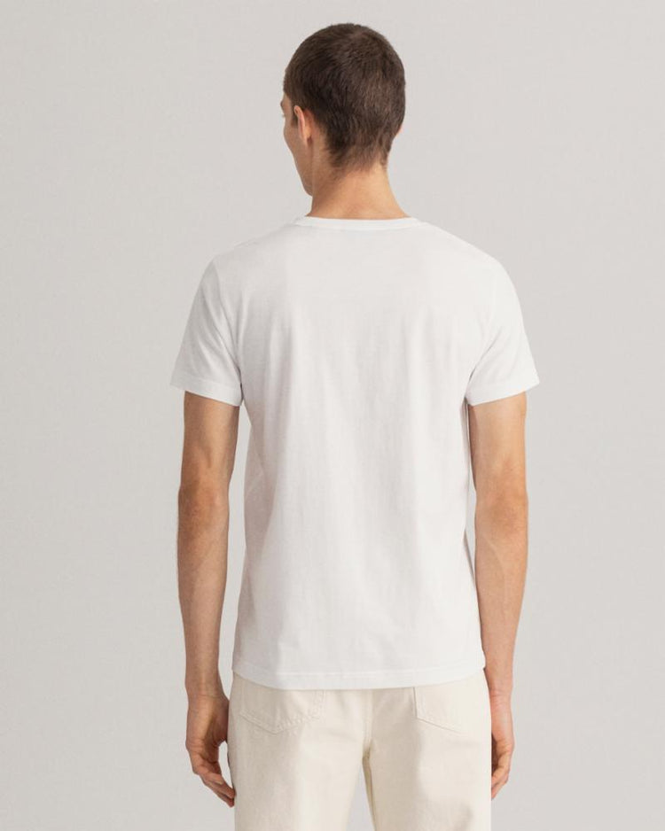 Gant Apparel Mens MD. GANT SS T-SHIRT 110/WHITE