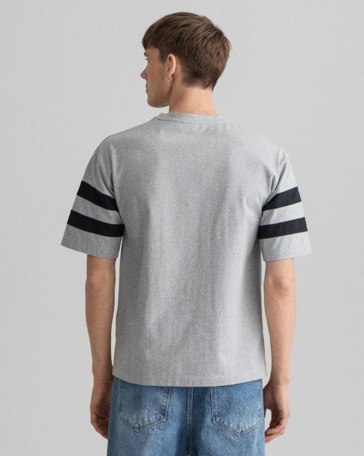 Gant Apparel Mens COLLEGIATE SS T-SHIRT 93/GREY MELANGE