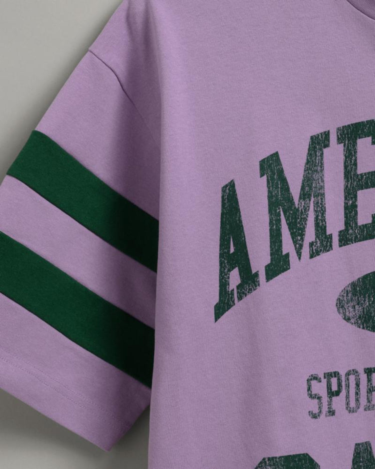 Gant Apparel Mens COLLEGIATE SS T-SHIRT 527/ORCHID LILAC