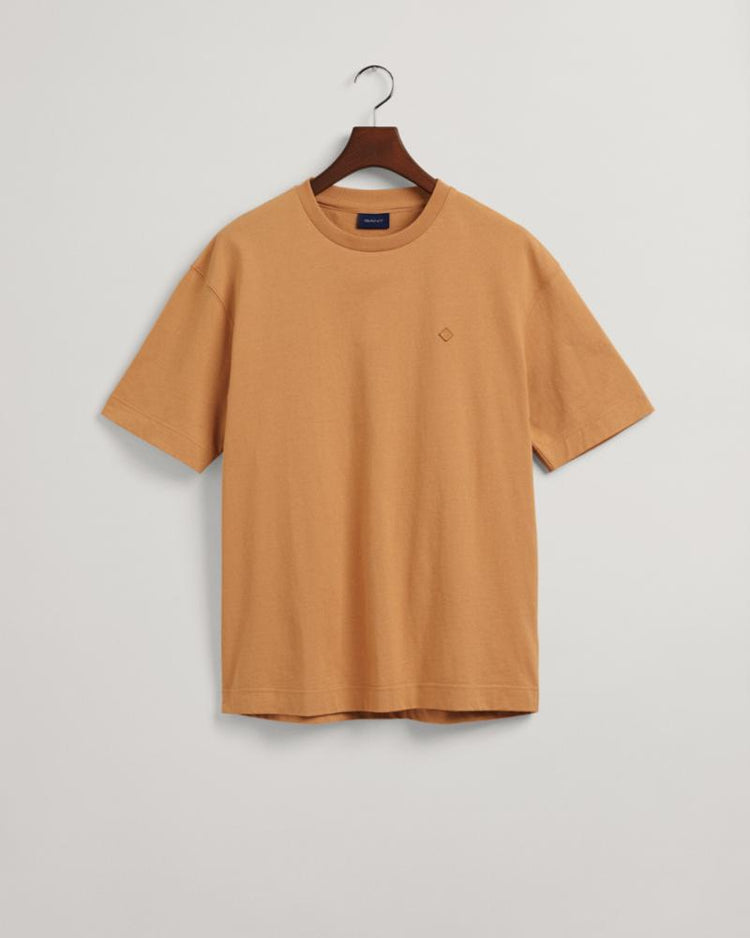 Gant Apparel Mens ICON G ESSENTIAL SS T-SHIRT 258/TOFFEE BEIGE