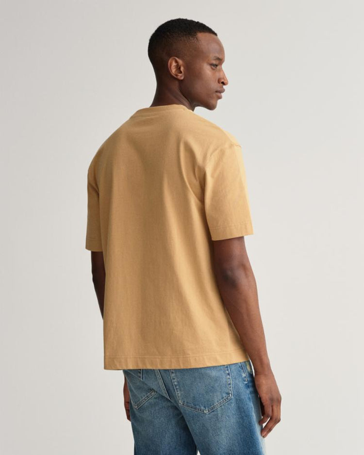 Gant Apparel Mens ICON G ESSENTIAL SS T-SHIRT 258/TOFFEE BEIGE