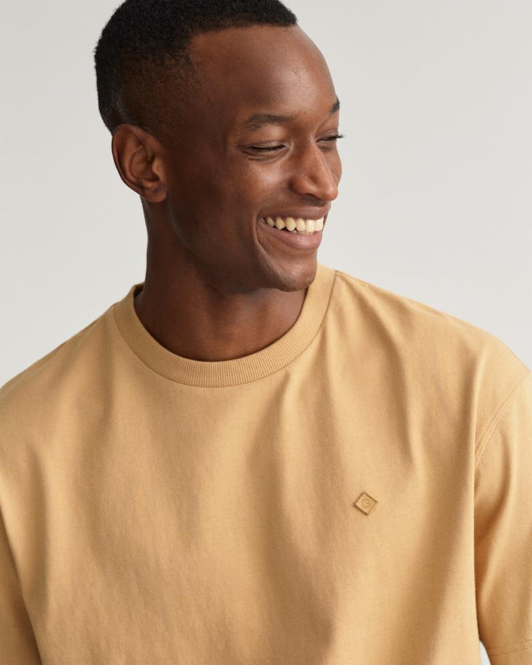 Gant Apparel Mens ICON G ESSENTIAL SS T-SHIRT 258/TOFFEE BEIGE