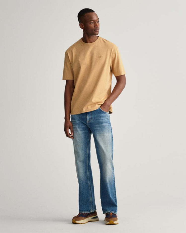 Gant Apparel Mens ICON G ESSENTIAL SS T-SHIRT 258/TOFFEE BEIGE