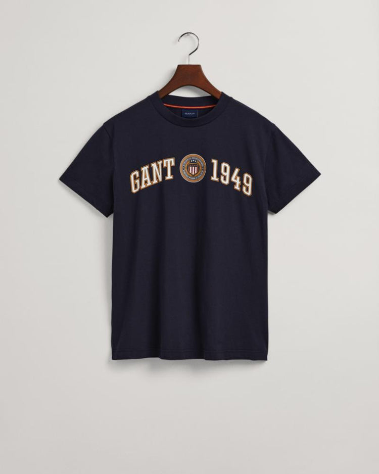 Gant Apparel Mens GANT CREST SHIELD TSHIRT 433/EVENING BLUE