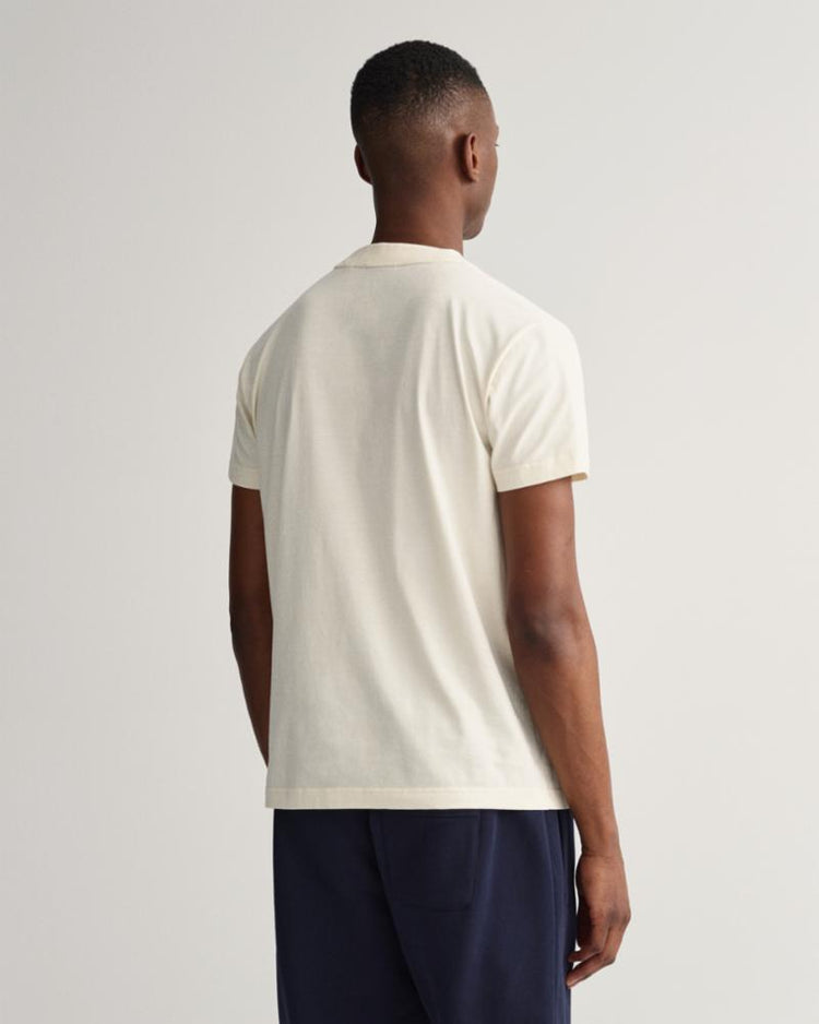 Gant Apparel Mens D.1 GANT CREST SHIELD TSHIRT 130/CREAM