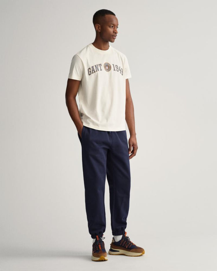 Gant Apparel Mens D.1 GANT CREST SHIELD TSHIRT 130/CREAM