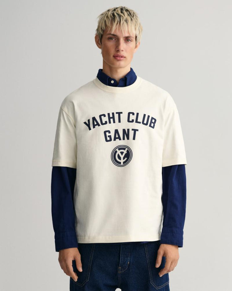 Gant Apparel Mens YACHT T-SHIRT 130/CREAM