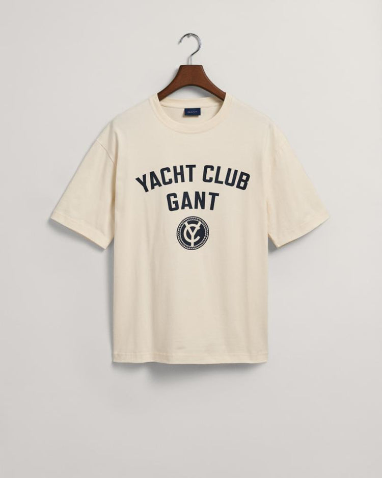 Gant Apparel Mens YACHT T-SHIRT 130/CREAM