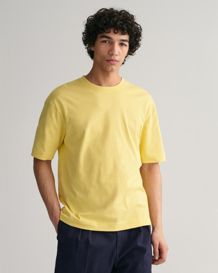 Gant Apparel Mens GANT ICON T-SHIRT 725/LIGHT MUSTARD YELLOW