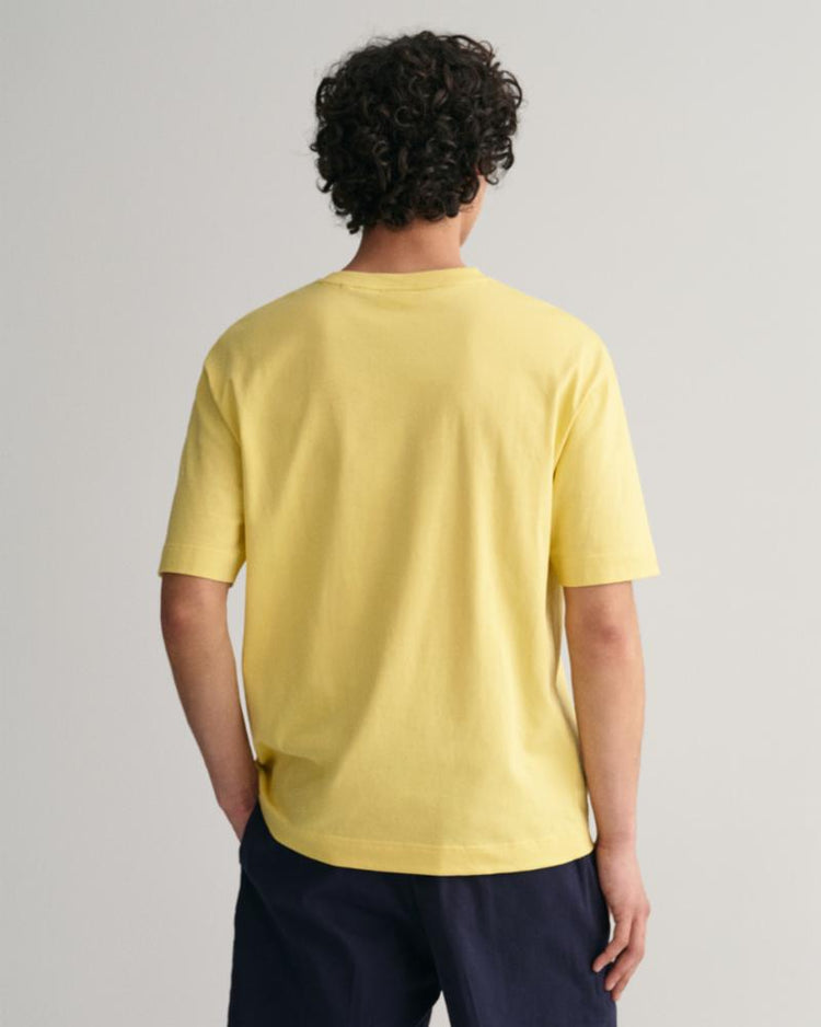 Gant Apparel Mens GANT ICON T-SHIRT 725/LIGHT MUSTARD YELLOW