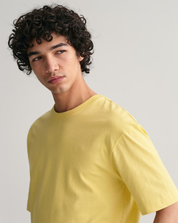 Gant Apparel Mens GANT ICON T-SHIRT 725/LIGHT MUSTARD YELLOW