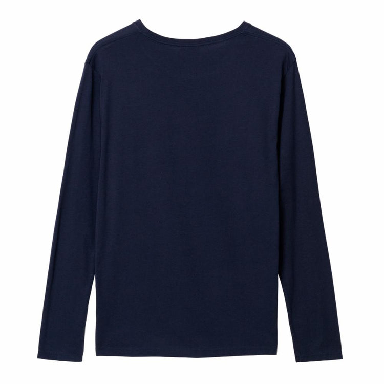 Gant Apparel Mens SHIELD LS T-SHIRT 433/EVENING BLUE