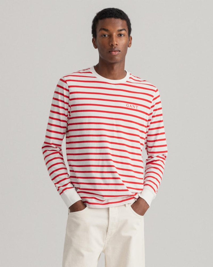 Gant Apparel Mens GANT SAILING LS T-SHIRT 620/BRIGHT RED