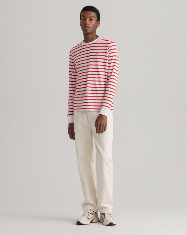 Gant Apparel Mens GANT SAILING LS T-SHIRT 620/BRIGHT RED