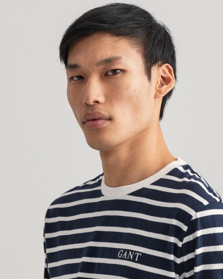 Gant Apparel Mens GANT SAILING LS T-SHIRT 433/EVENING BLUE