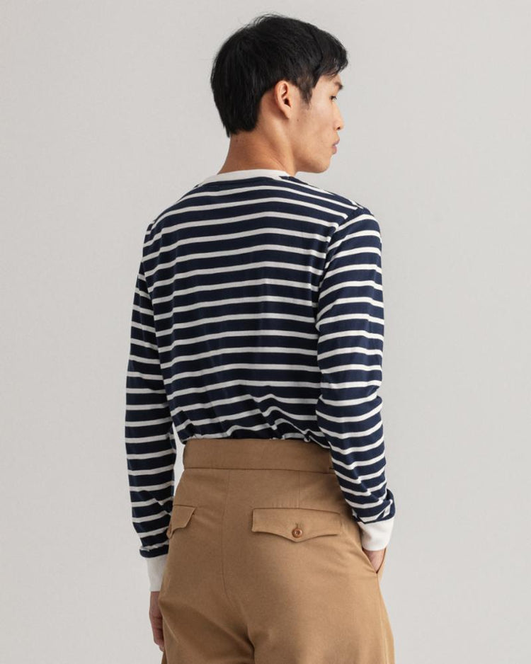 Gant Apparel Mens GANT SAILING LS T-SHIRT 433/EVENING BLUE