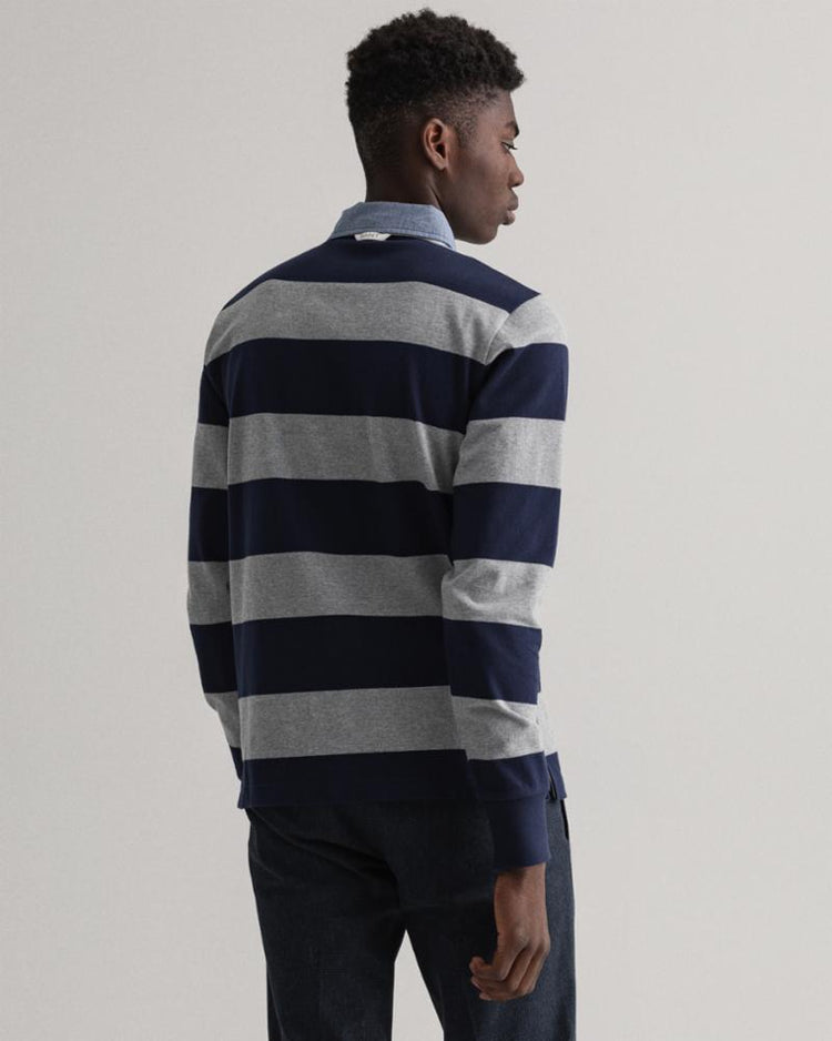 Gant Apparel Mens ORIGINAL BARSTRIPE HEAVY RUGGER 93/GREY MELANGE