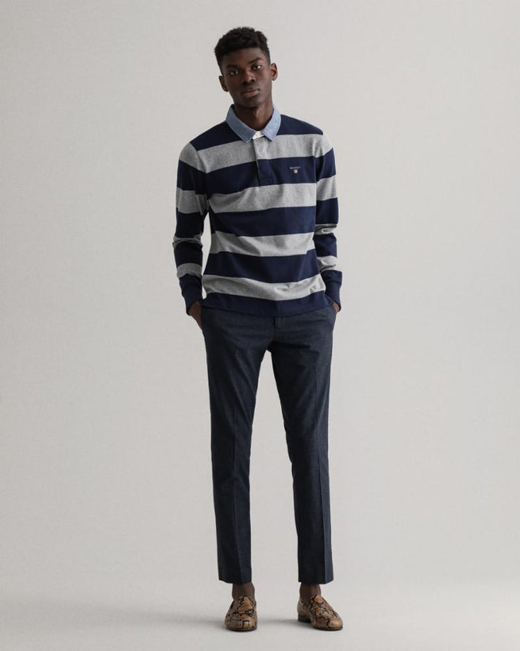 Gant Apparel Mens ORIGINAL BARSTRIPE HEAVY RUGGER 93/GREY MELANGE
