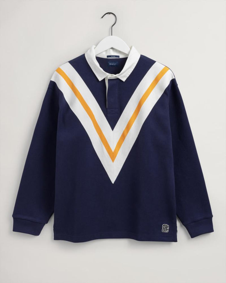 Gant Apparel Mens V-STRIPE TIGER HEAVY RUGGER 433/EVENING BLUE