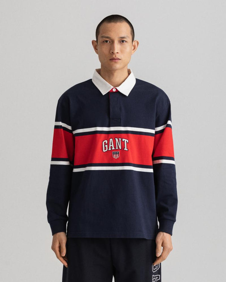 Gant Apparel Mens RETRO SHIELD HEAVY RUGGER 433/EVENING BLUE