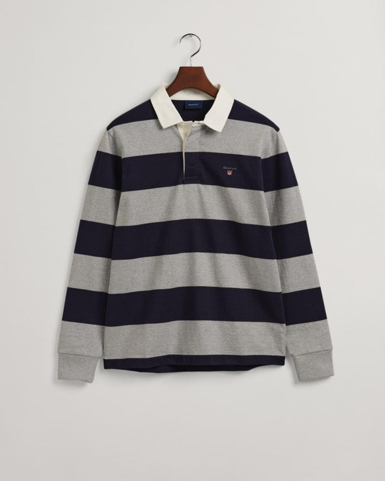 Gant Apparel Mens BARSTRIPE HEAVY RUGGER 93/GREY MELANGE