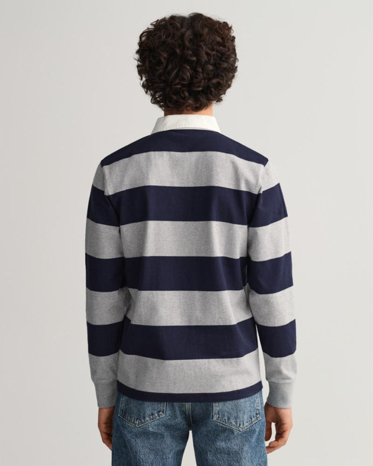 Gant Apparel Mens BARSTRIPE HEAVY RUGGER 93/GREY MELANGE