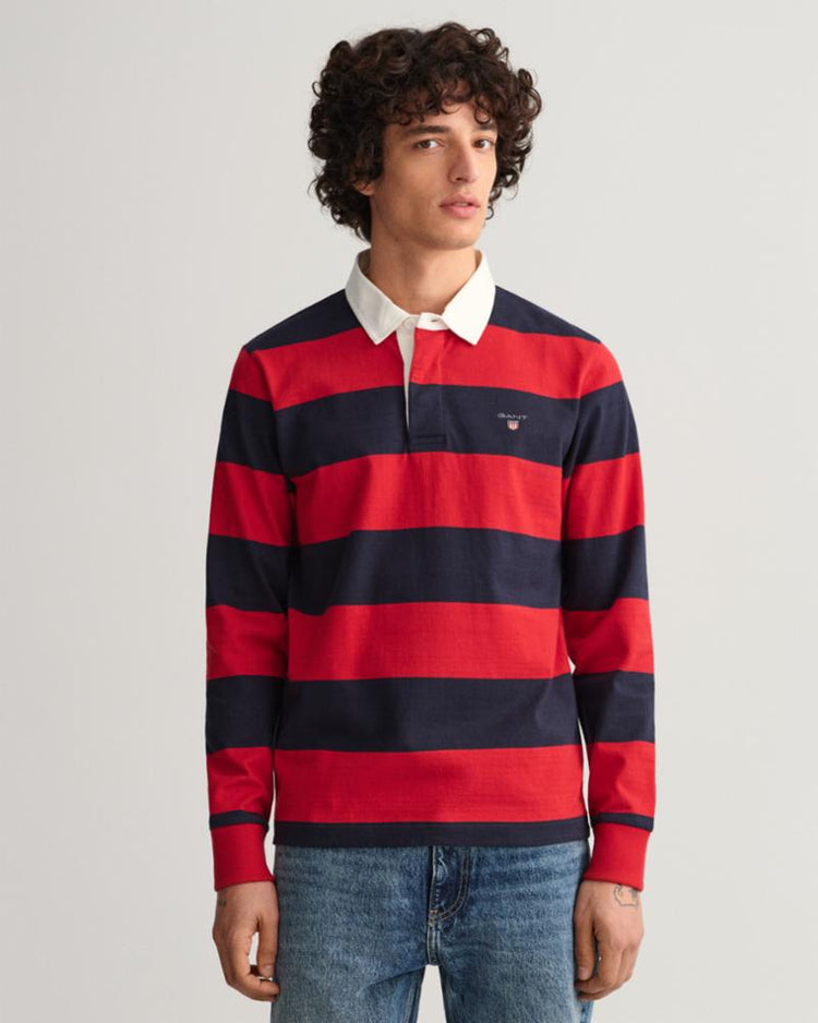 Gant Apparel Mens BARSTRIPE HEAVY RUGGER 630/RUBY RED