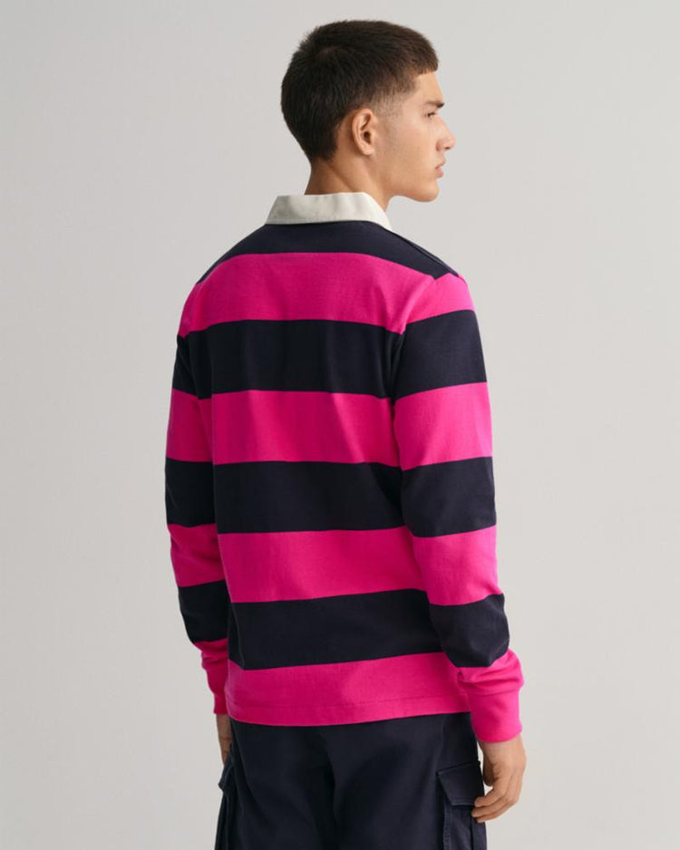 Gant Apparel Mens BARSTRIPE HEAVY RUGGER 675/HYPER PINK