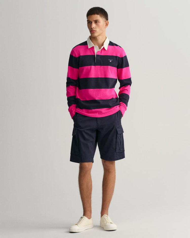 Gant Apparel Mens BARSTRIPE HEAVY RUGGER 675/HYPER PINK