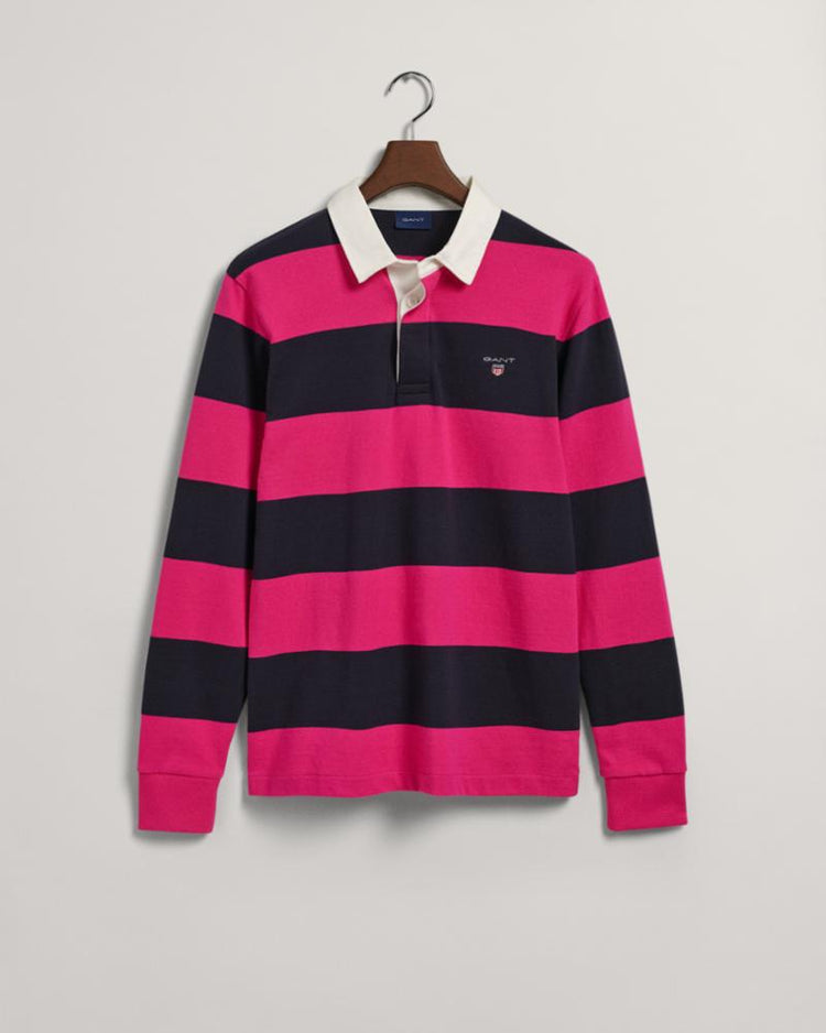 Gant Apparel Mens BARSTRIPE HEAVY RUGGER 675/HYPER PINK