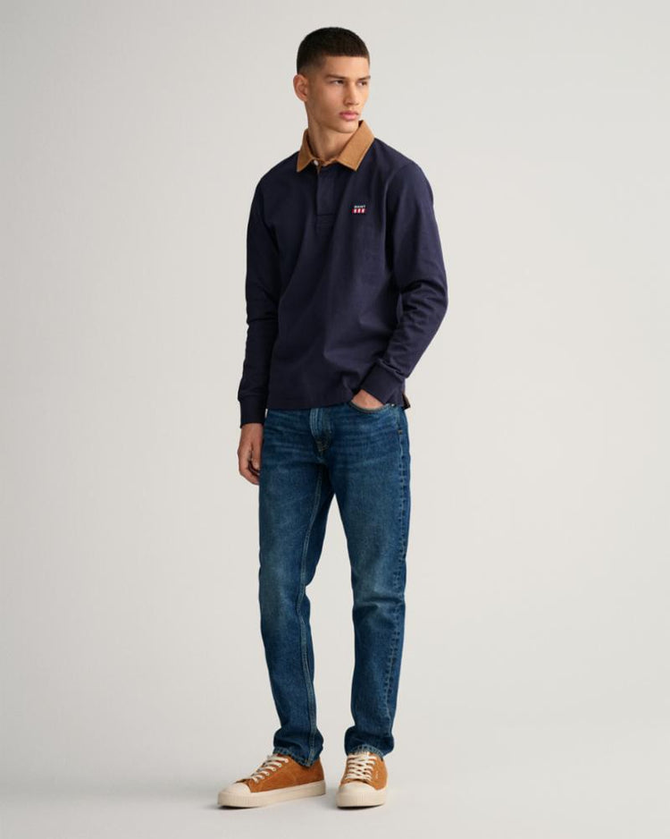 Gant Apparel Mens CORD COLLAR HEAVY RUGGER 433/EVENING BLUE