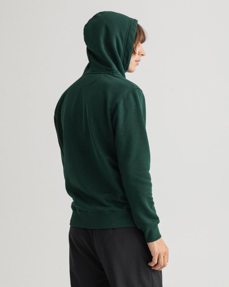 Gant Apparel Mens GANT BANNER SHIELD HOODIE 374/TARTAN GREEN
