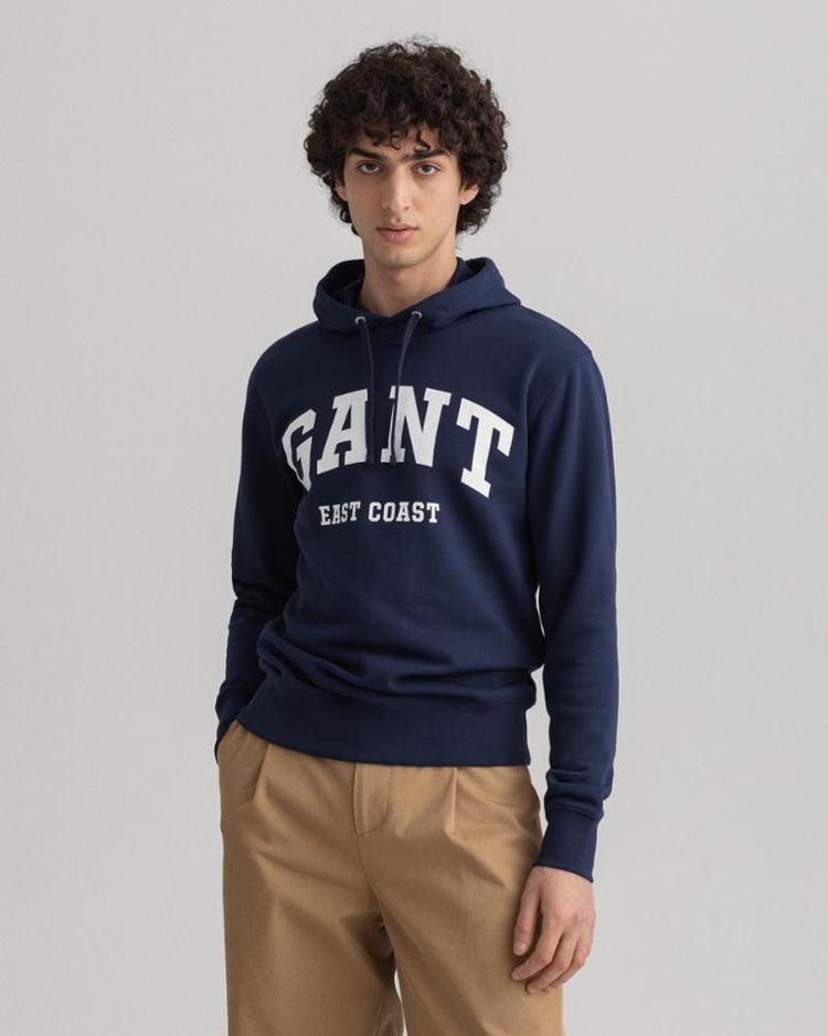 Gant Apparel Mens MD. GANT SWEAT HOODIE 433/EVENING BLUE