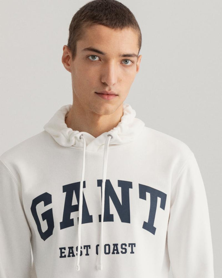 Gant Apparel Mens MD. GANT SWEAT HOODIE 113/EGGSHELL