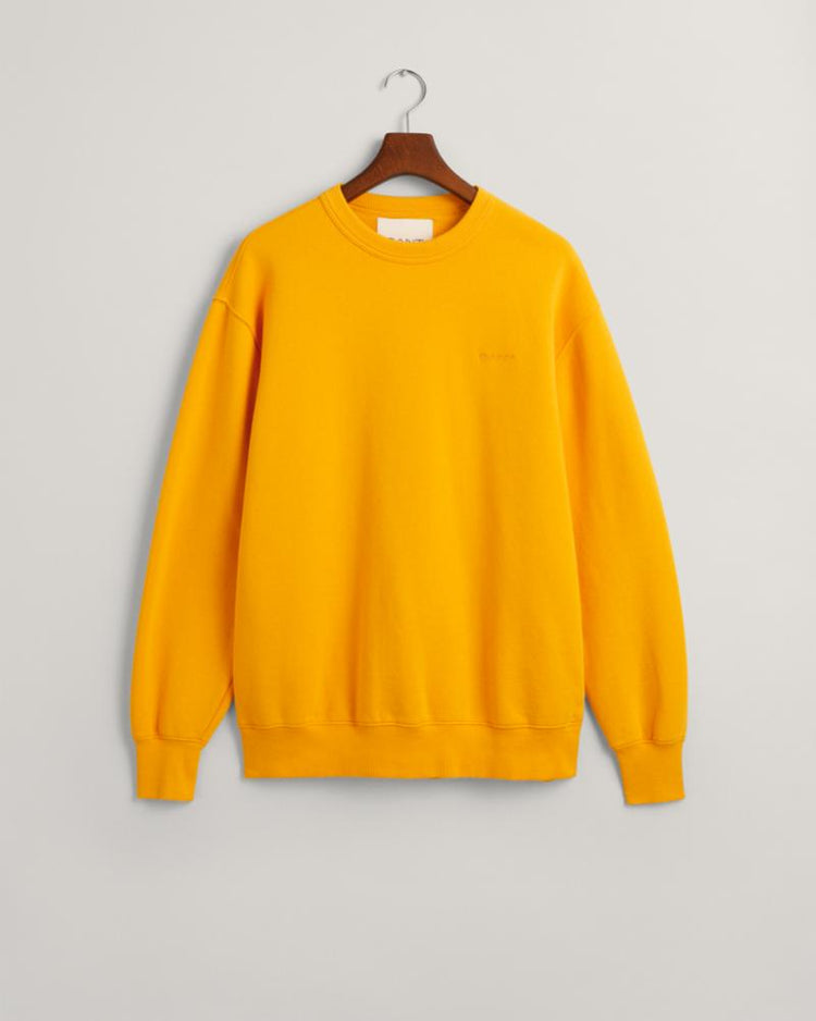 Gant Apparel Mens LOGO C-NECK SWEAT 779/MEDAL YELLOW