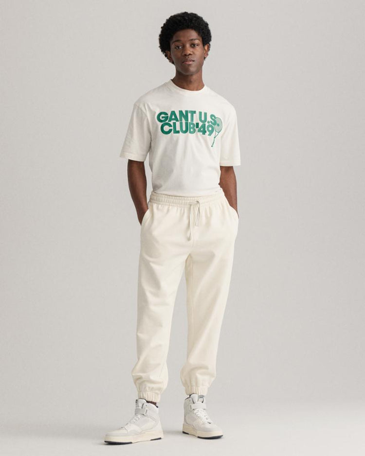 Gant Apparel Mens COLLEGIATE G SWEATPANTS 130/CREAM