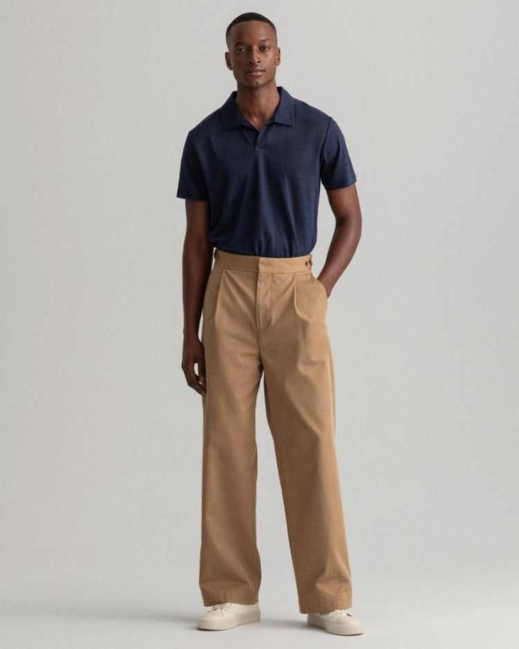 Gant Apparel Mens LINEN SS RUGGER 433/EVENING BLUE