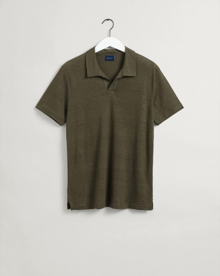 Gant Apparel Mens LINEN SS RUGGER 301/RACING GREEN
