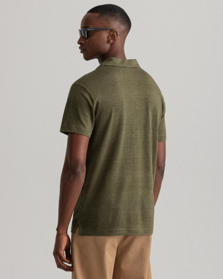 Gant Apparel Mens LINEN SS RUGGER 301/RACING GREEN